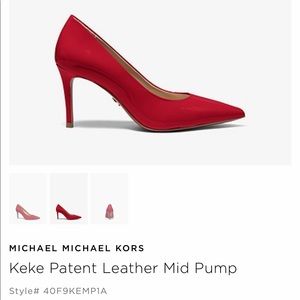 Red Michael Kors heels.